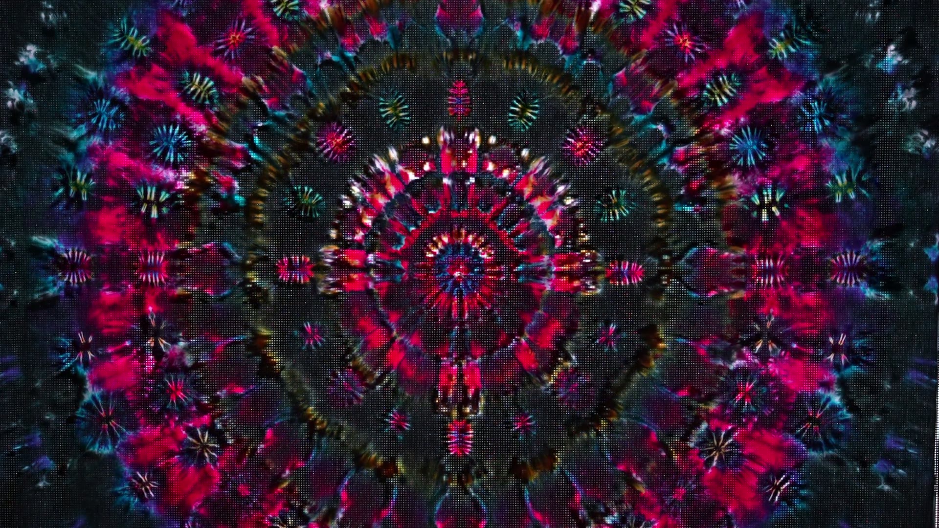 Colorful radial light installation